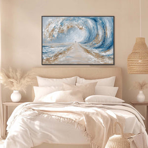 THE PATH WITHIN THE TIDE: Large Textured Abstract Seascape Painting