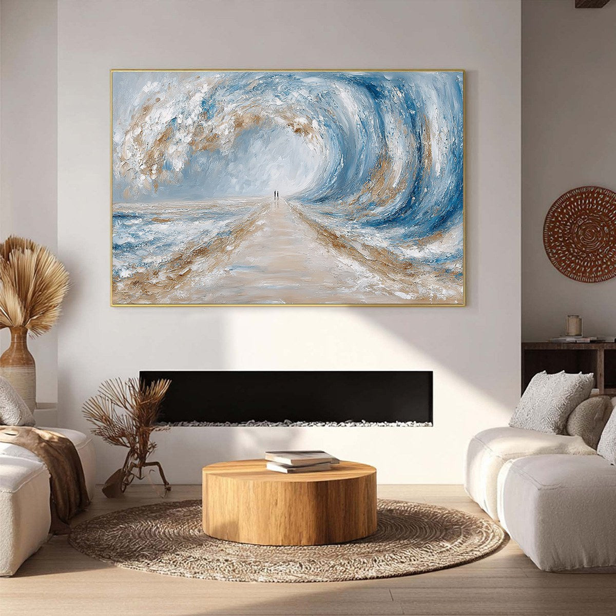THE PATH WITHIN THE TIDE: Large Textured Abstract Seascape Painting