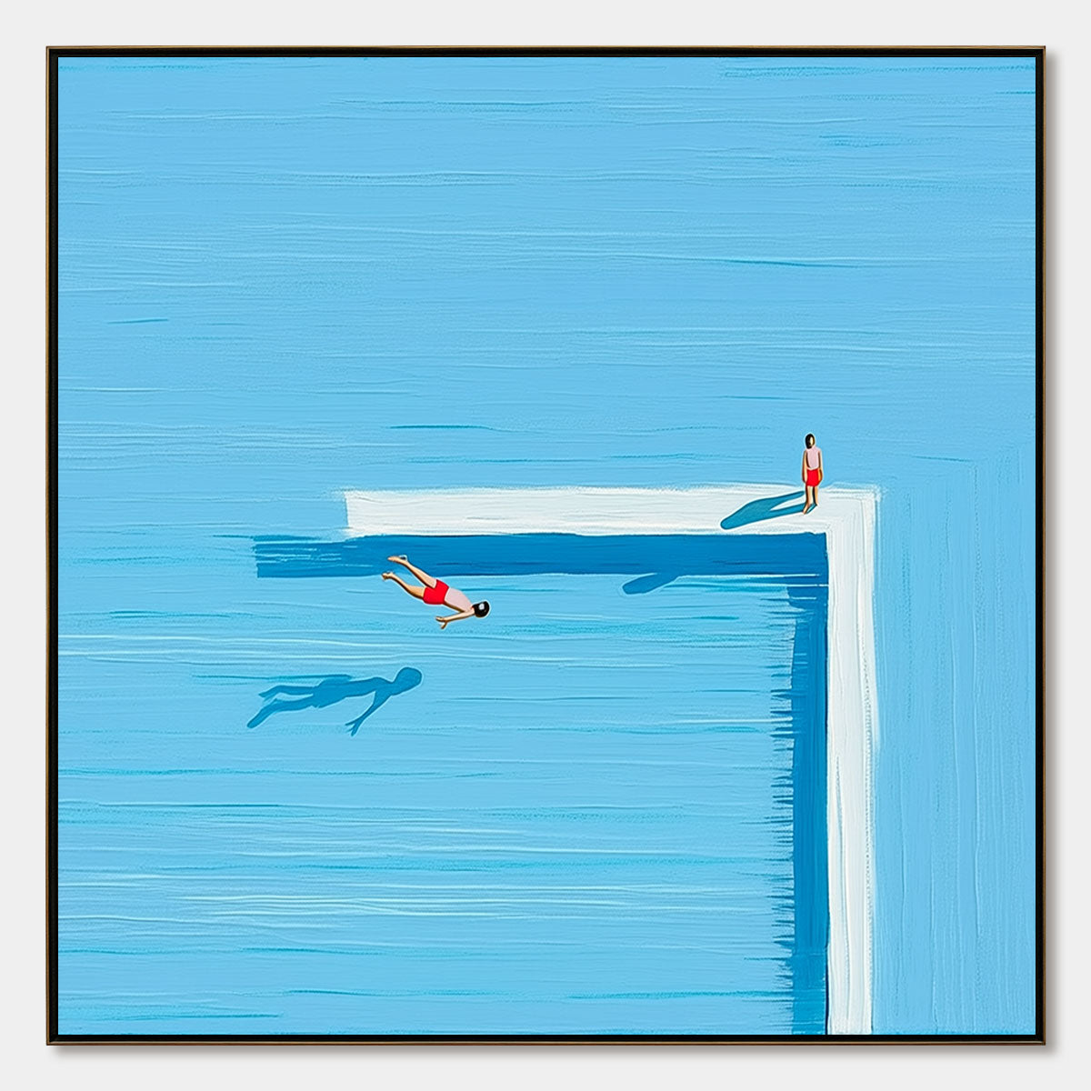 THE PLUNGE: Minimalist Modern Art of a Summer Pool Scene