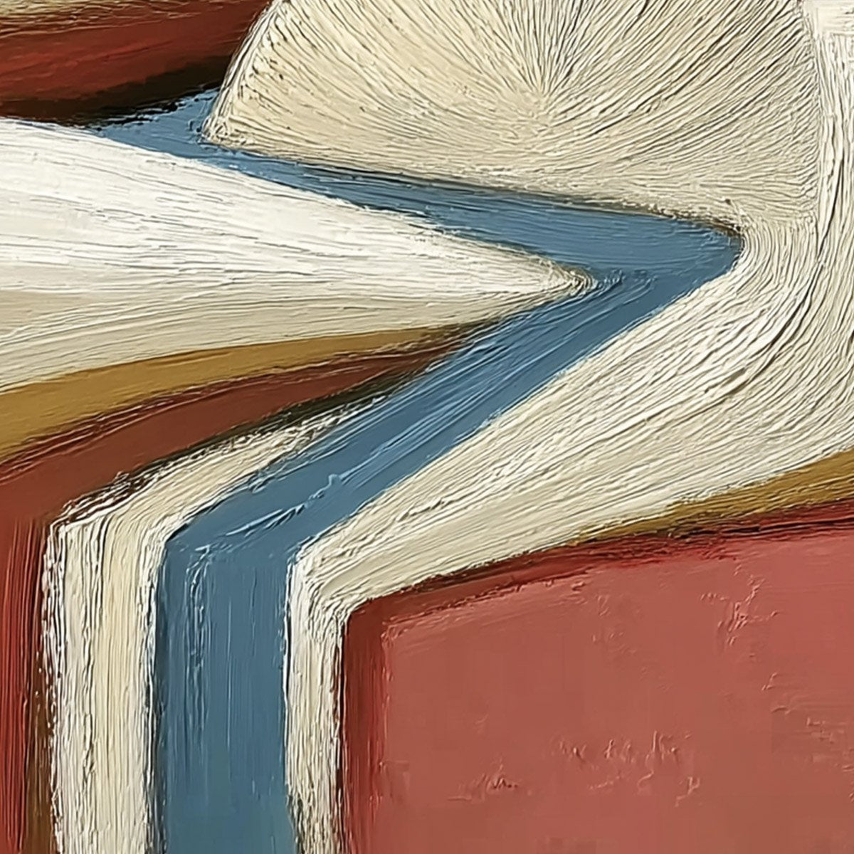 THE SILENT JOURNEY: Textured Wabi Sabi Abstract Landscape Painting