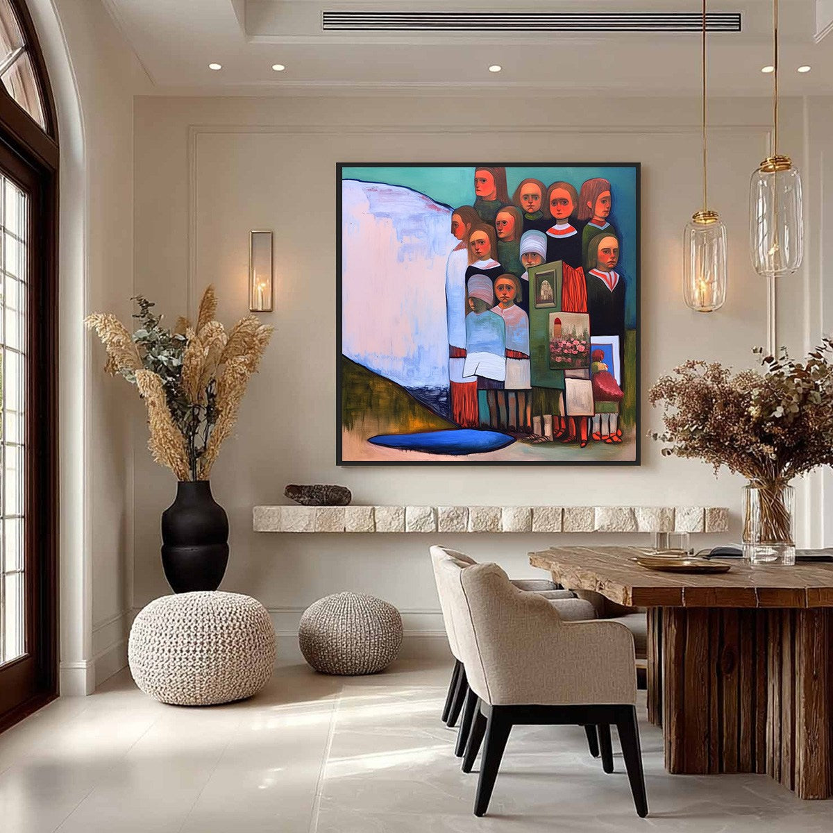 THE STORYKEEPERS: Colorful Figurative Painting of a Generational Gathering
