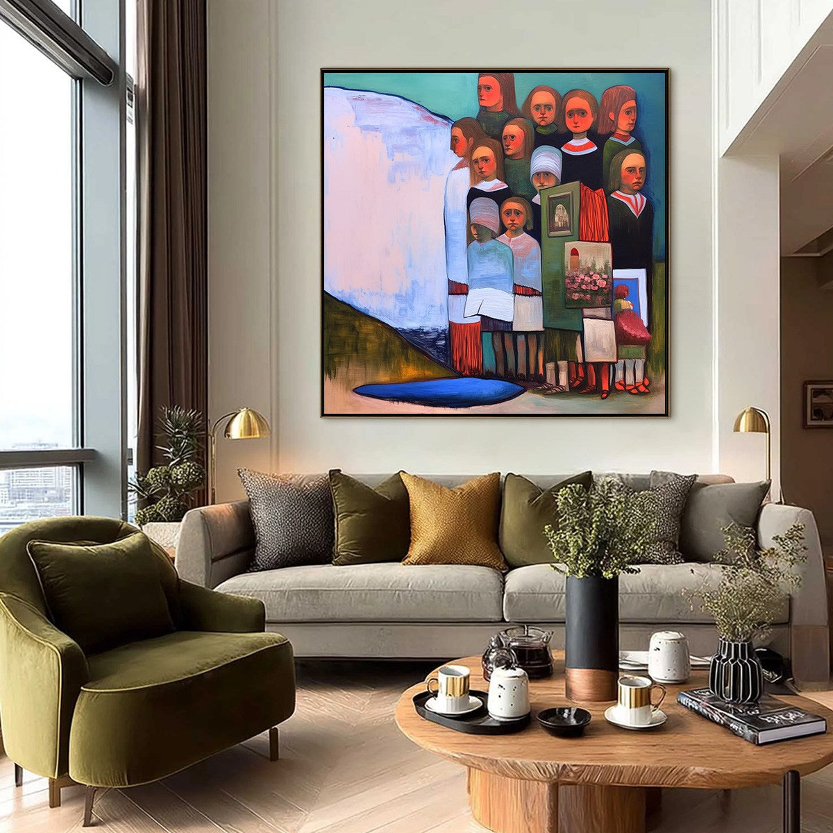 THE STORYKEEPERS: Colorful Figurative Painting of a Generational Gathering