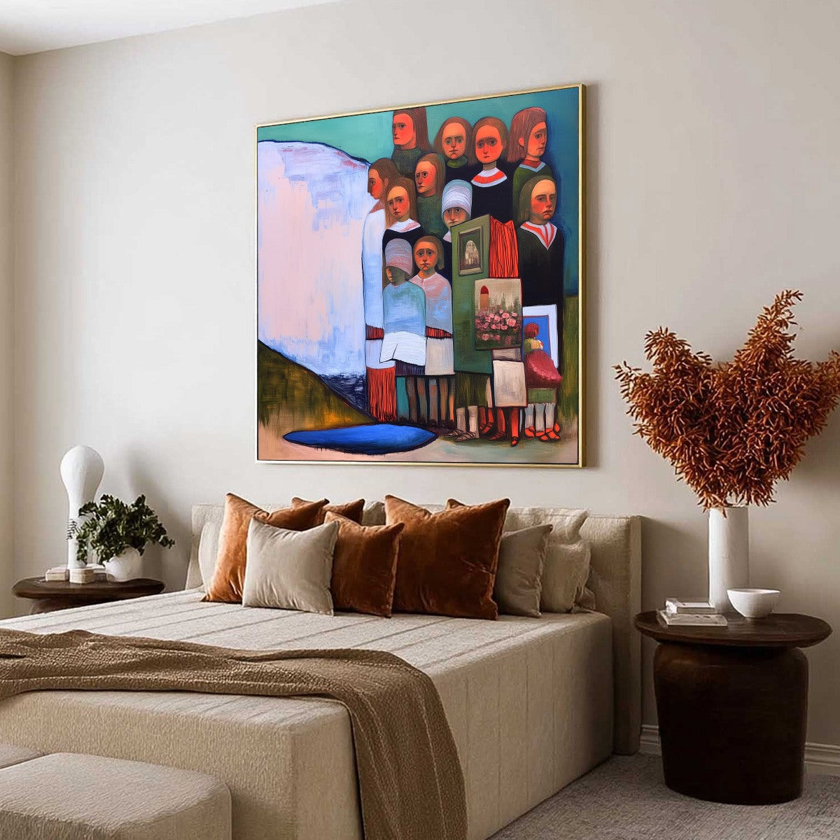 THE STORYKEEPERS: Colorful Figurative Painting of a Generational Gathering