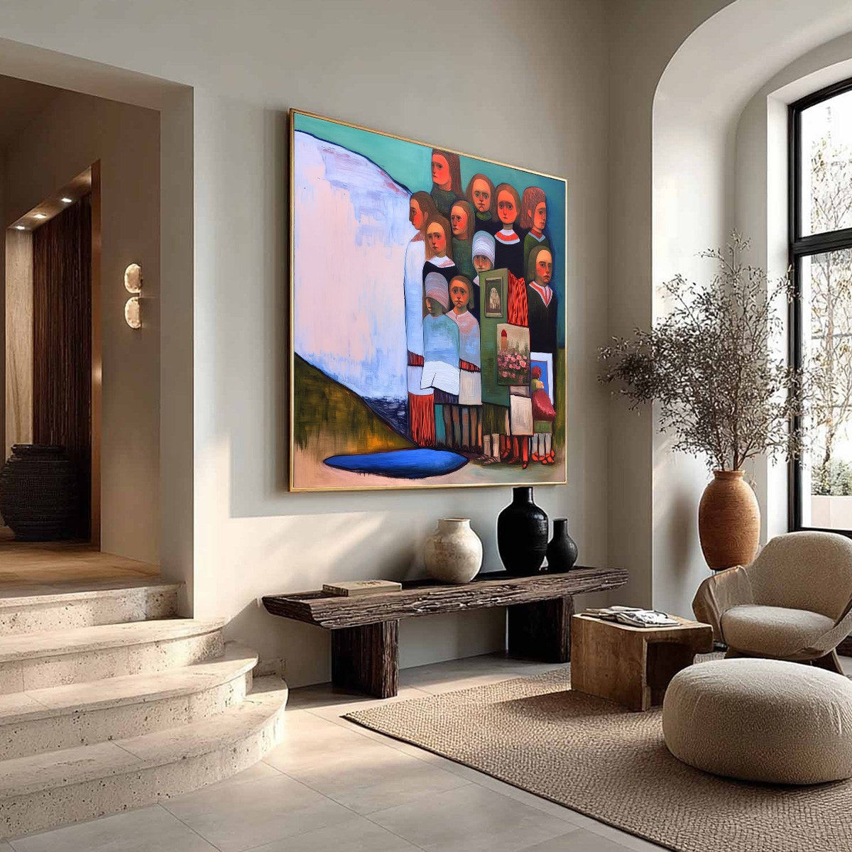 THE STORYKEEPERS: Colorful Figurative Painting of a Generational Gathering