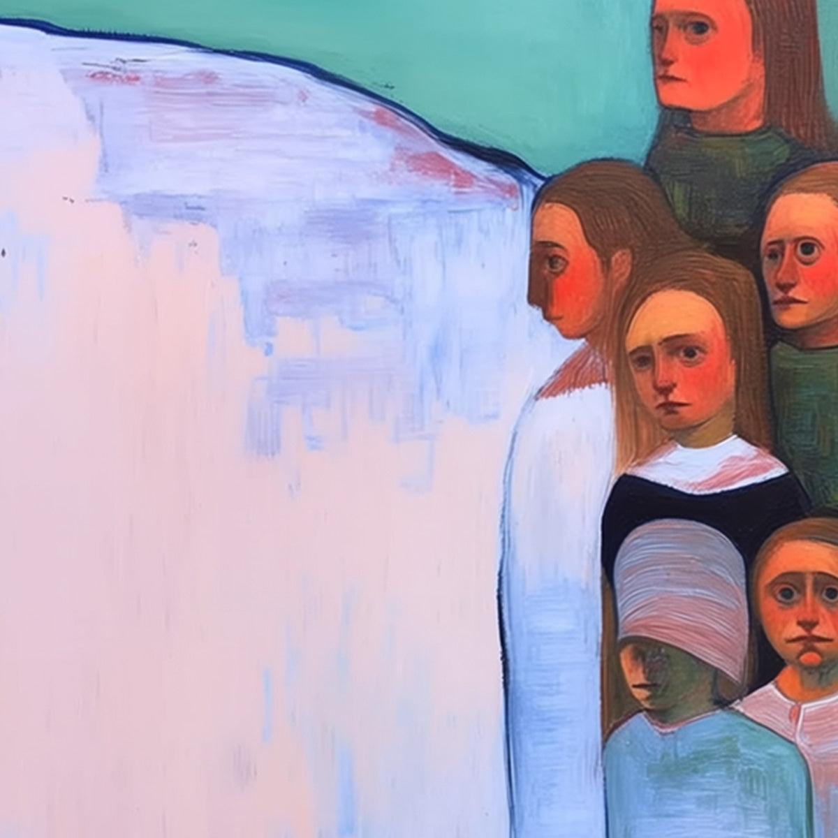 THE STORYKEEPERS: Colorful Figurative Painting of a Generational Gathering
