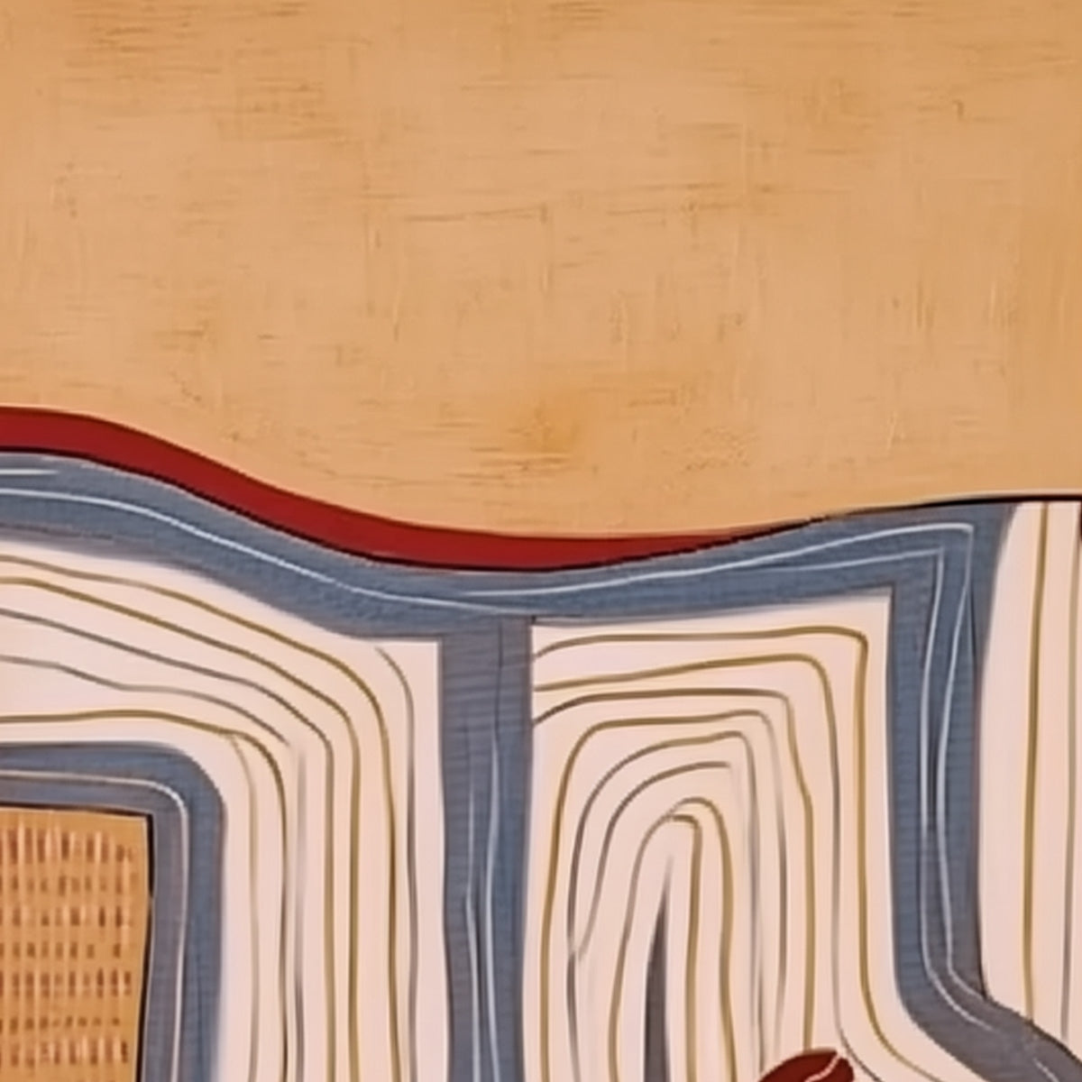 THE STORYTELLER: Abstract Figurative Portrait Painting with Earth Tones