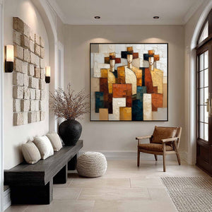 THE TRIAD: Textured Geometric Figurative Portrait Painting