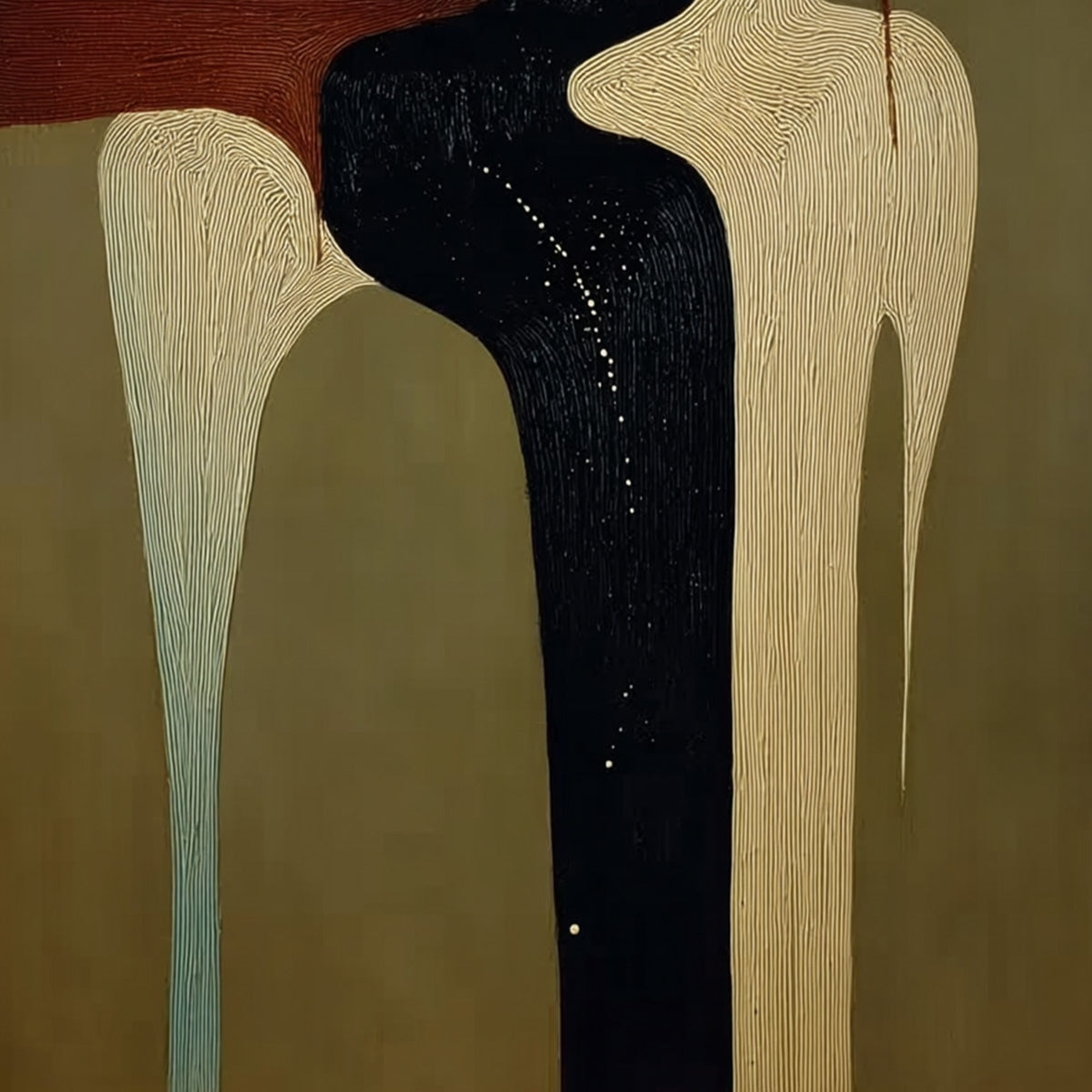 THE VOYAGER'S STEED: Textured Abstract Unicorn Painting for Modern Decor