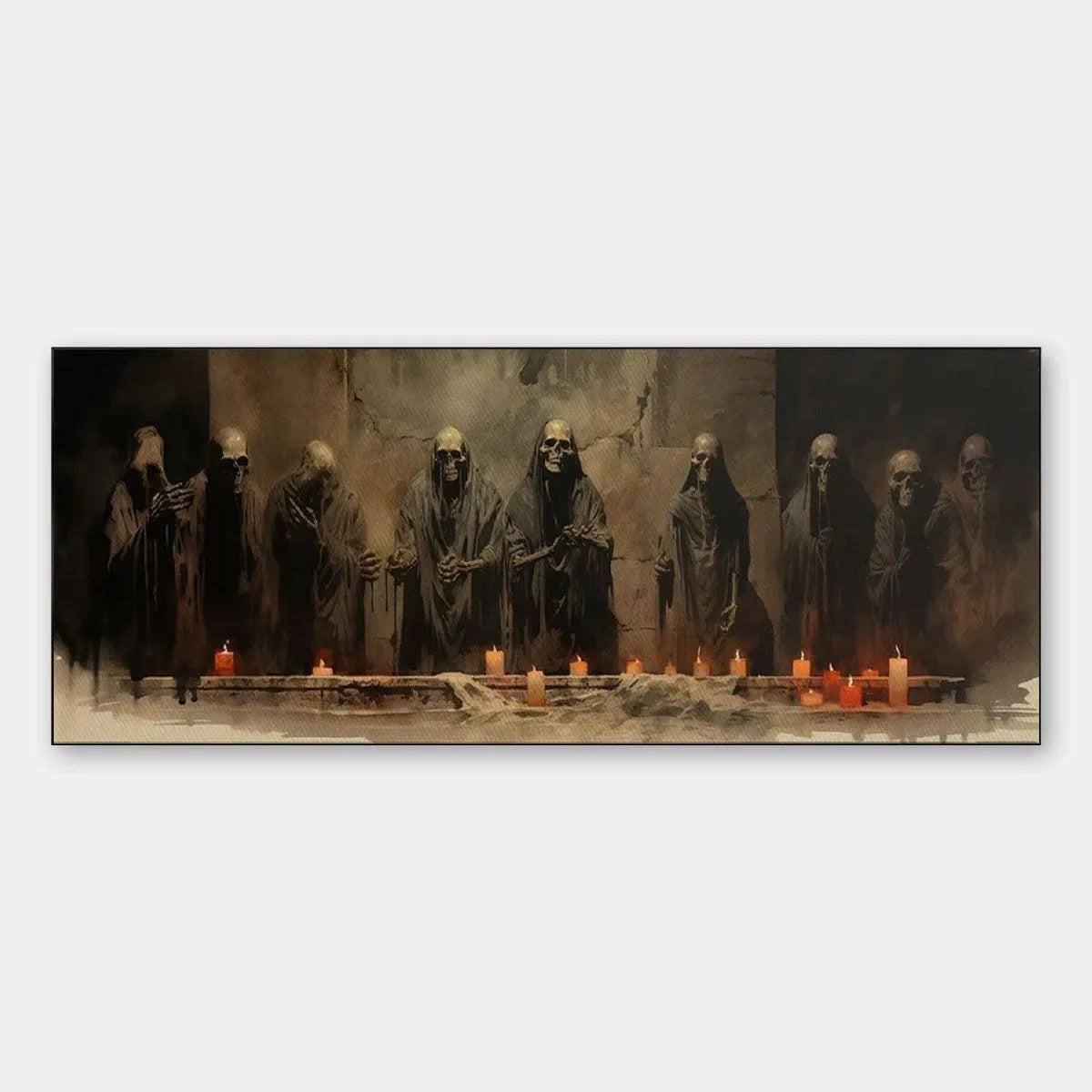 Dark Art, Gothic Decor, Panoramic Wall Art