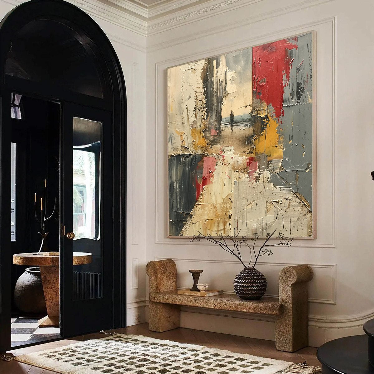 Threshold: Original Impasto Abstract Seaside Oil Painting