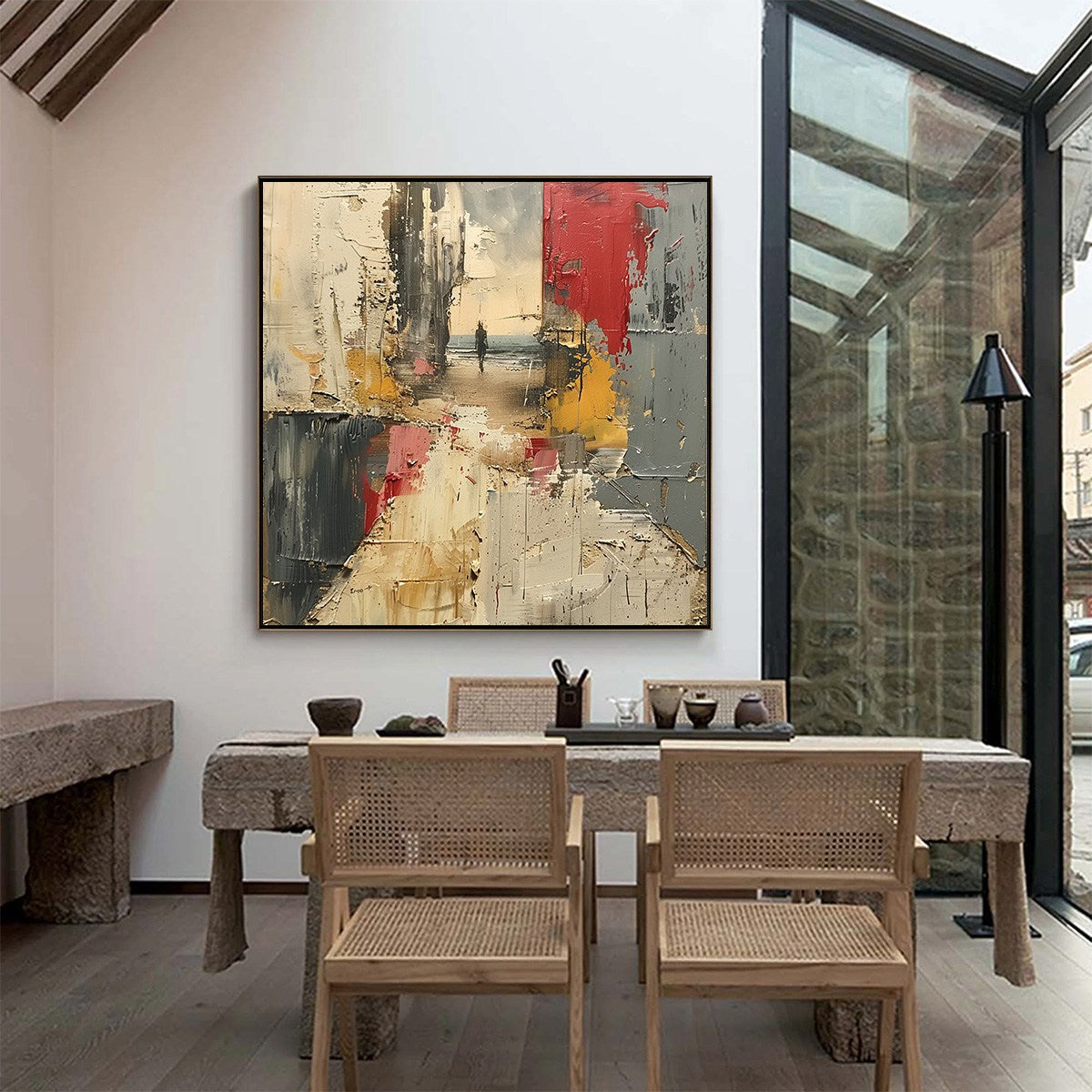 THRESHOLD: Textured Impasto Abstract Seaside Oil Painting