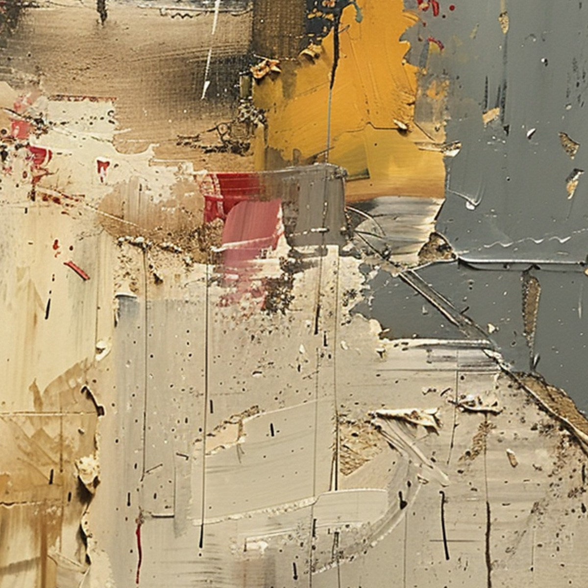 THRESHOLD: Textured Impasto Abstract Seaside Oil Painting