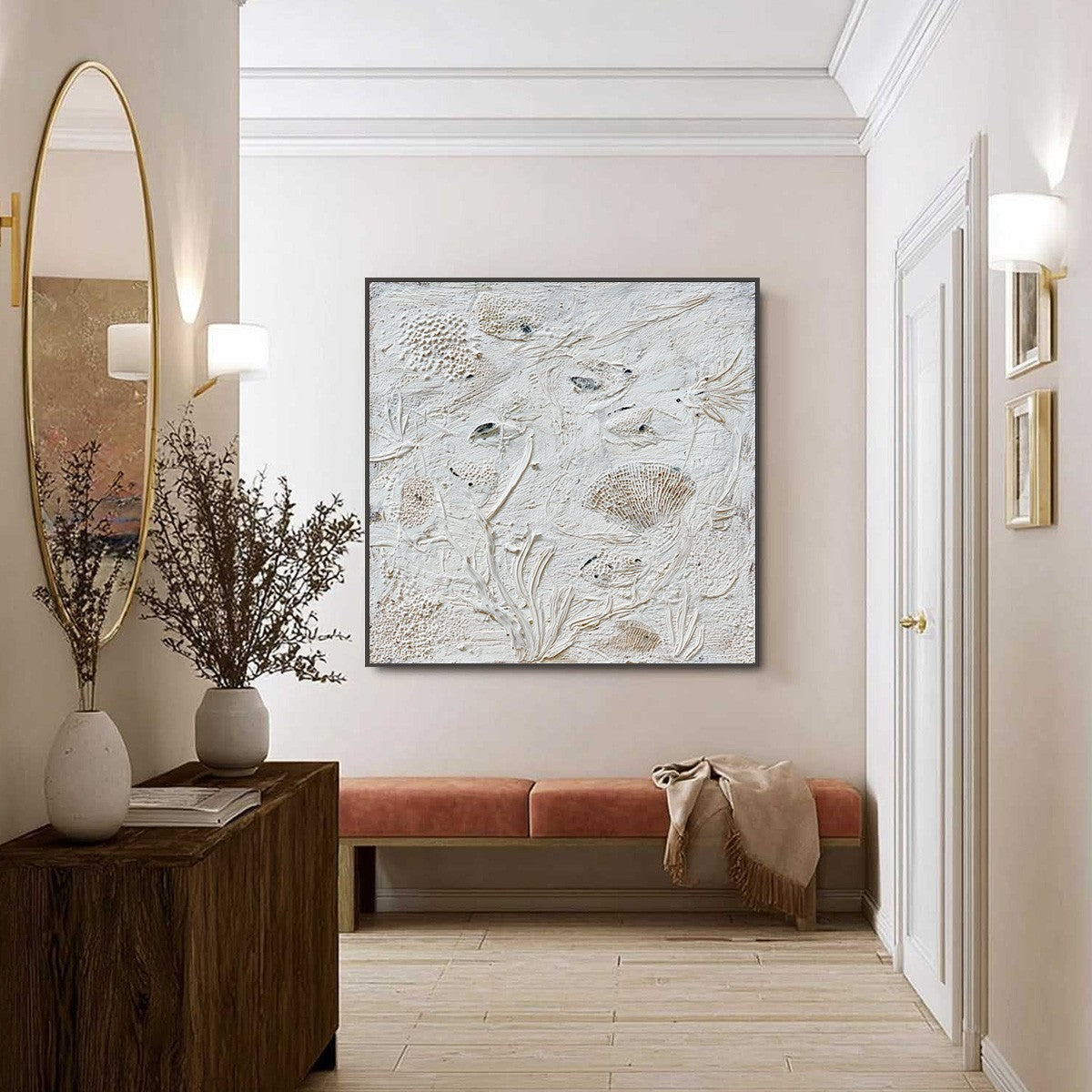 TIDAL RELICS: Textured Wabi Sabi Abstract Ocean Painting