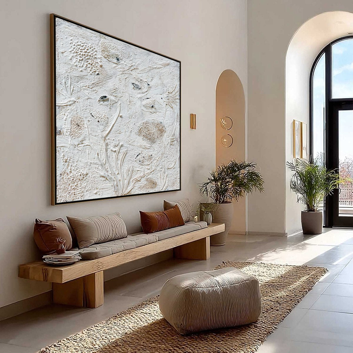 TIDAL RELICS: Textured Wabi Sabi Abstract Ocean Painting