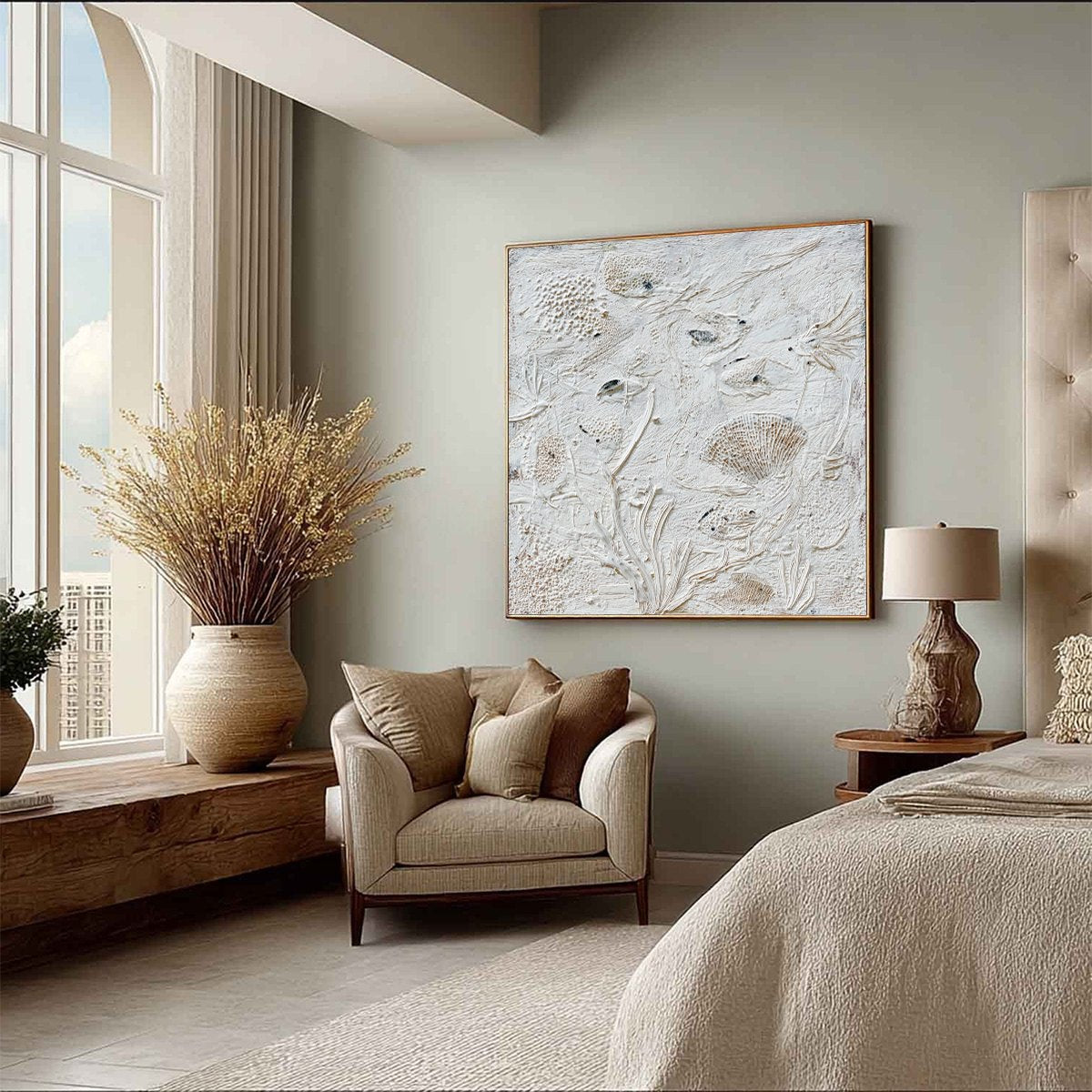 TIDAL RELICS: Textured Wabi Sabi Abstract Ocean Painting