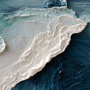 TIDAL RHYTHM: Wabi Sabi Textured Abstract Ocean Wave Painting