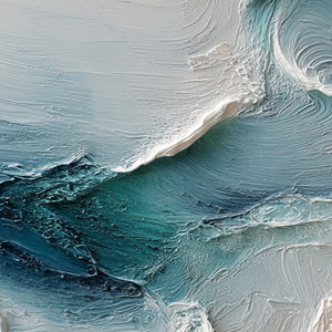 TIDAL RHYTHM: Wabi Sabi Textured Abstract Ocean Wave Painting