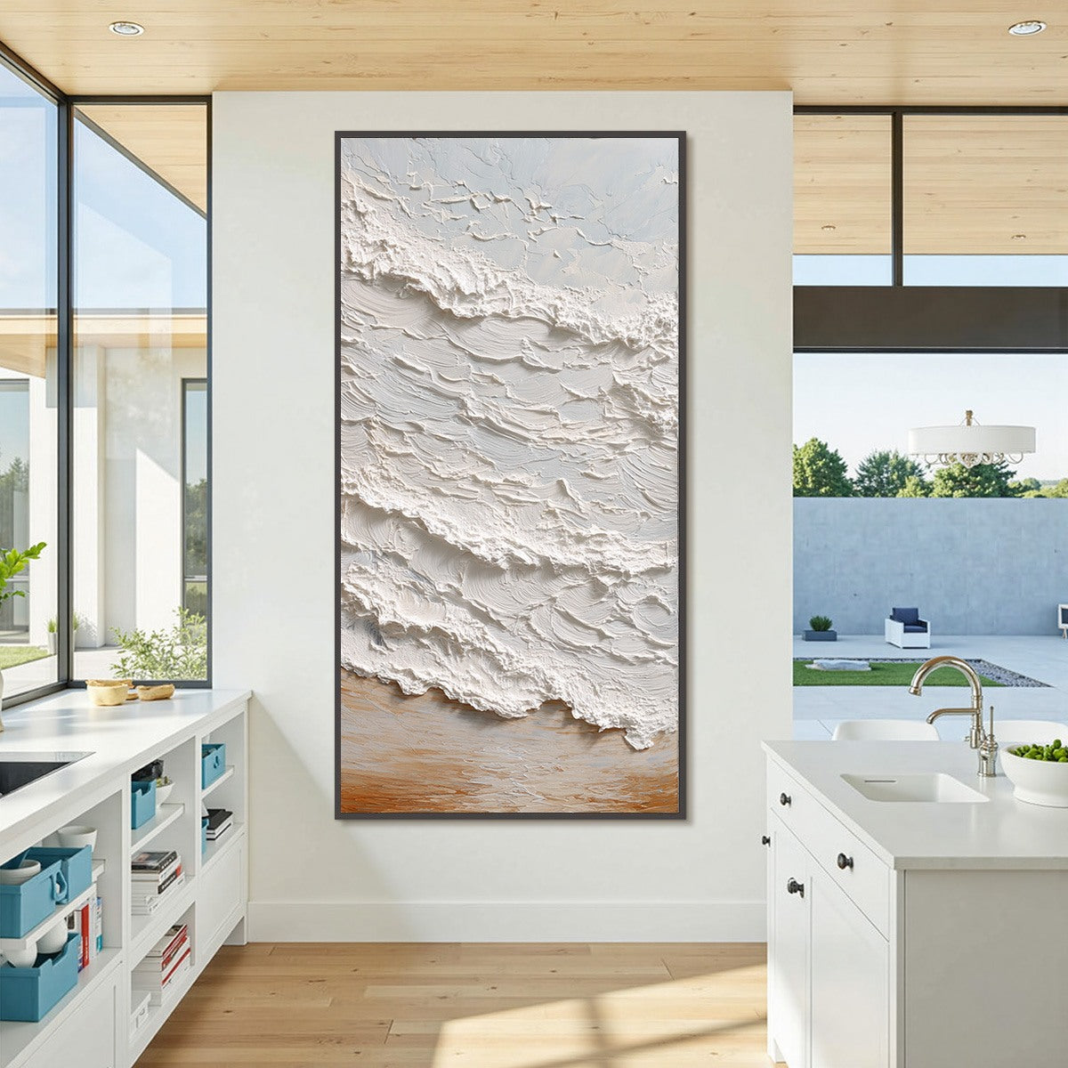 TIDAL CREST: Heavy Texture Impasto Ocean Wave Painting