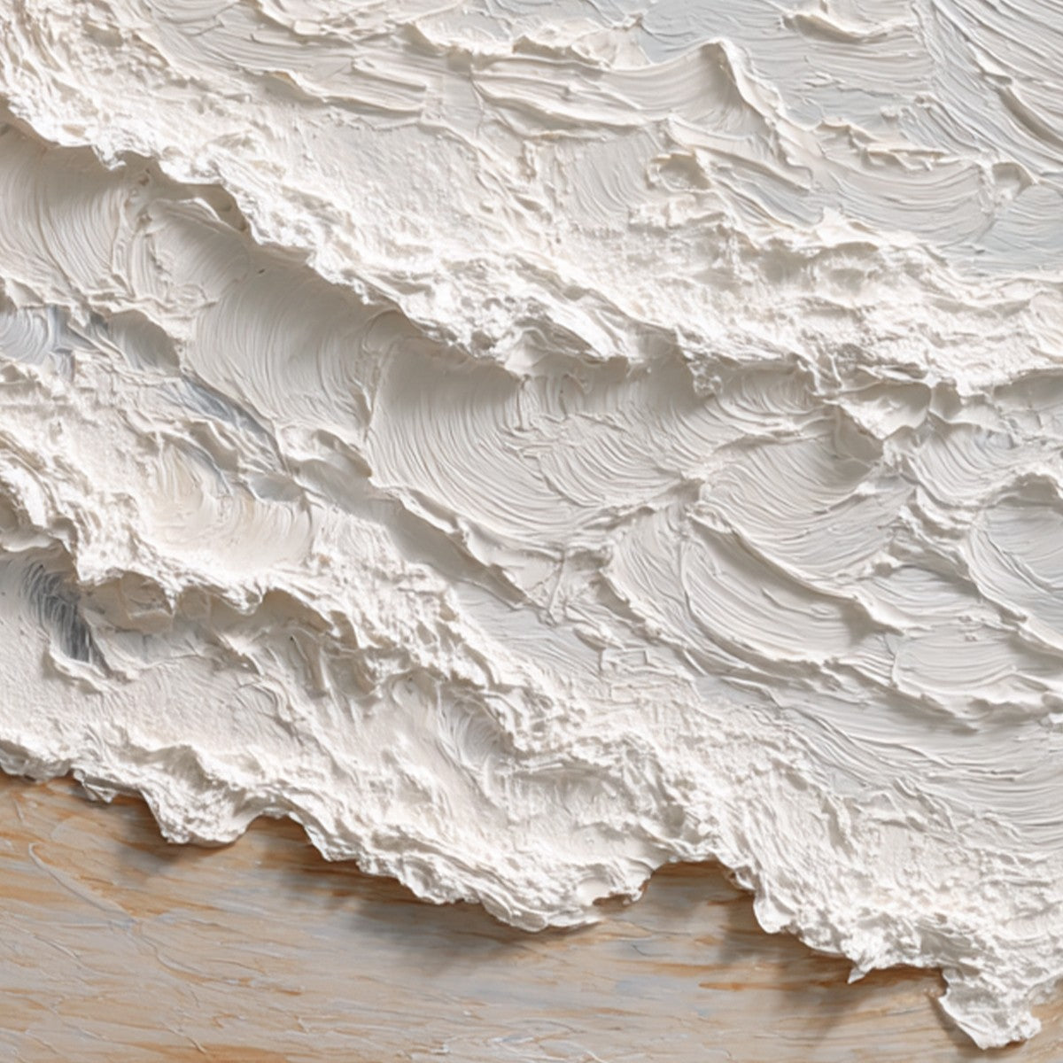 TIDAL CREST: Heavy Texture Impasto Ocean Wave Painting