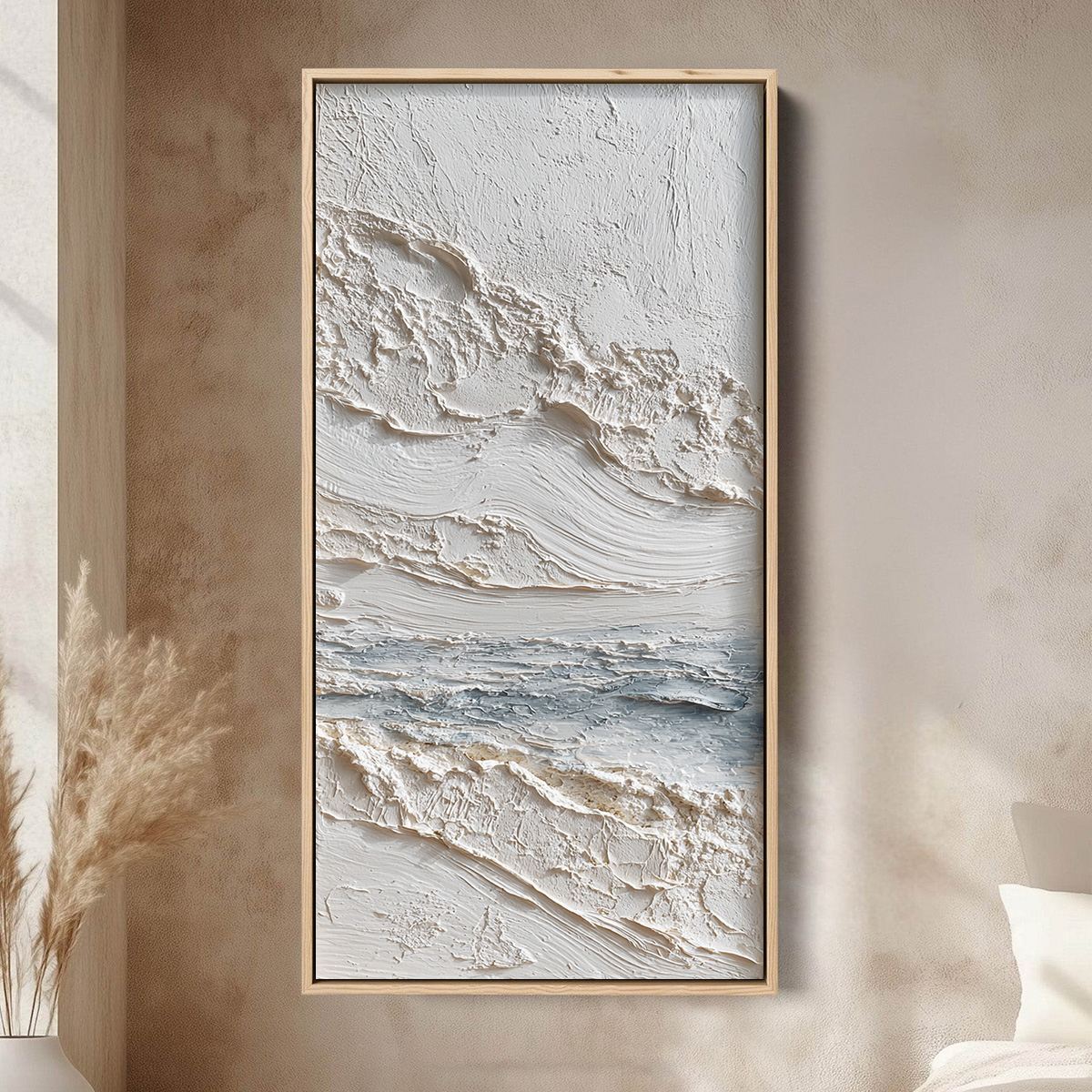 TIDELINE: Wabi Sabi Textured Coastal Abstract Painting