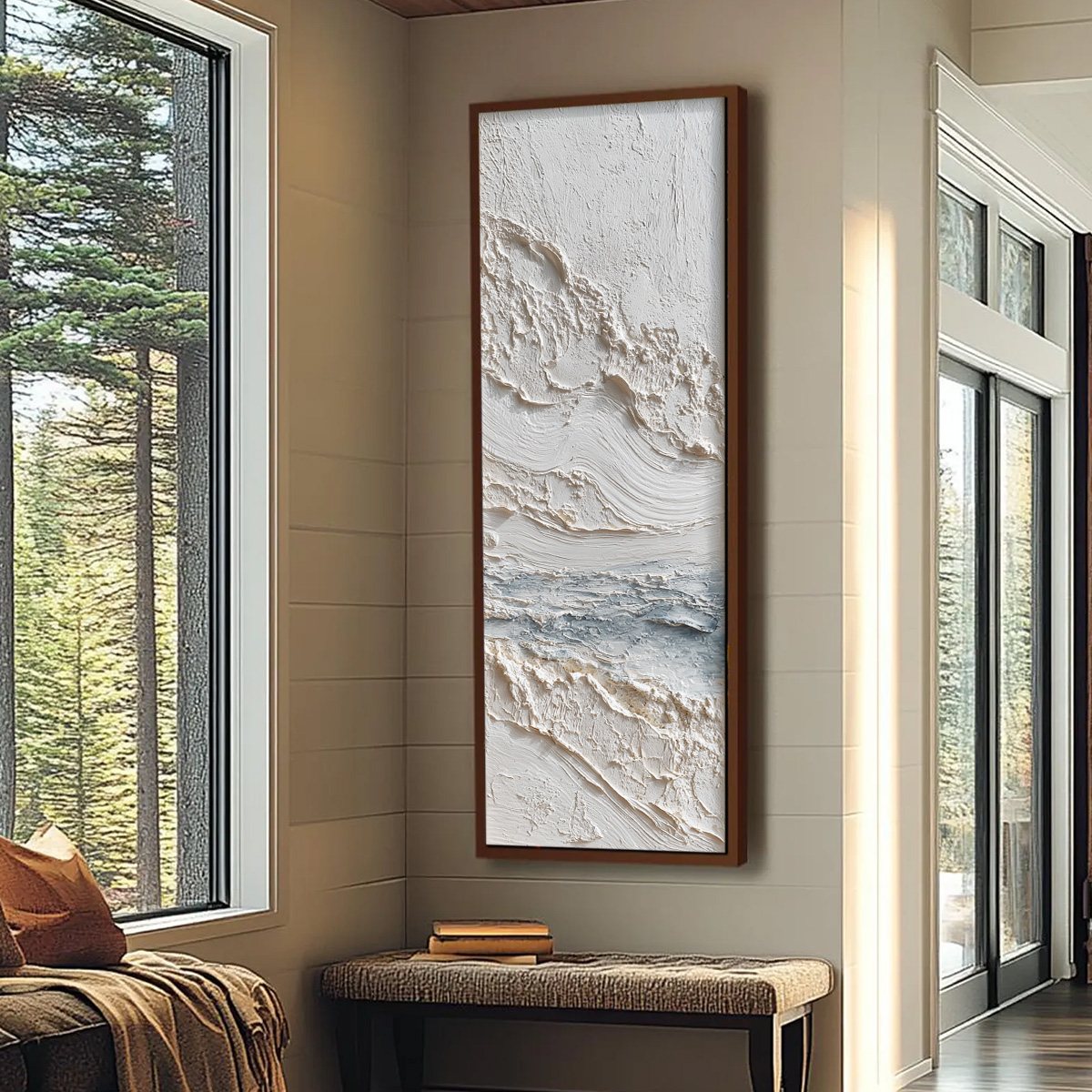 TIDELINE: Wabi Sabi Textured Coastal Abstract Painting