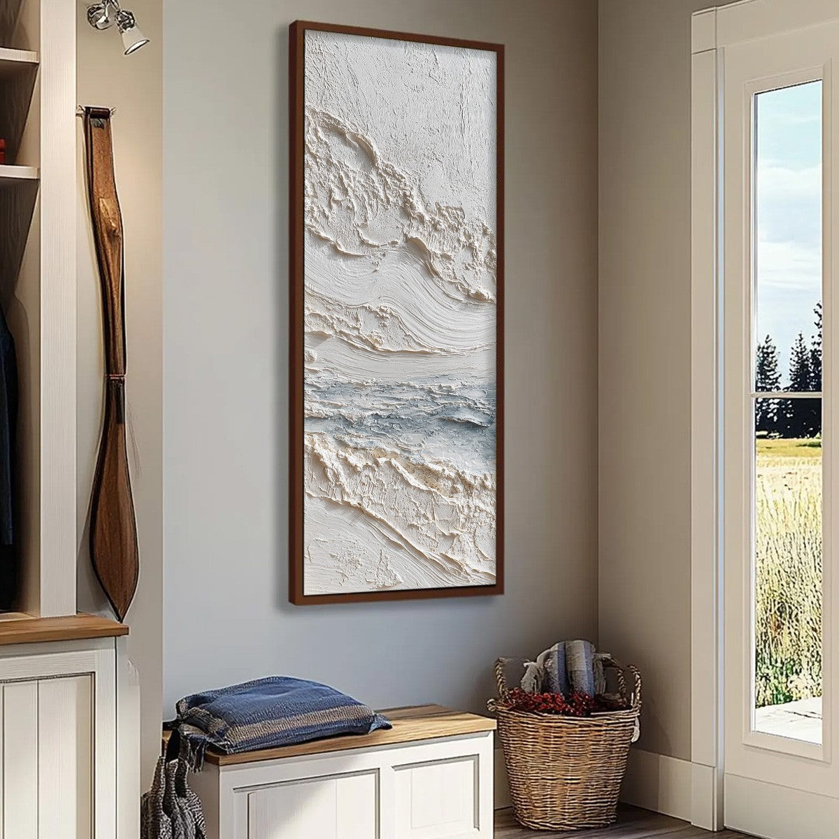 TIDELINE: Wabi Sabi Textured Coastal Abstract Painting