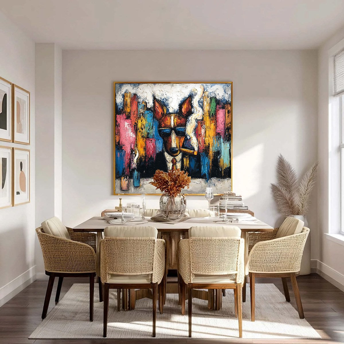 TOP DOG: Textured Impasto Painting of a Dog in the City