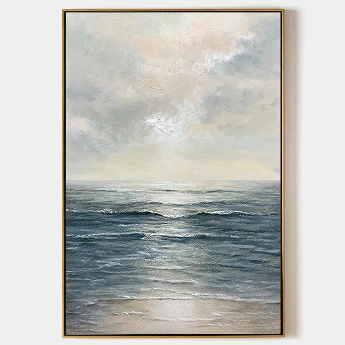 Serene Coastal Landscape Oil Painting