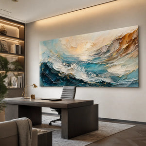 OCEAN RHYTHM displayed in a refined office.