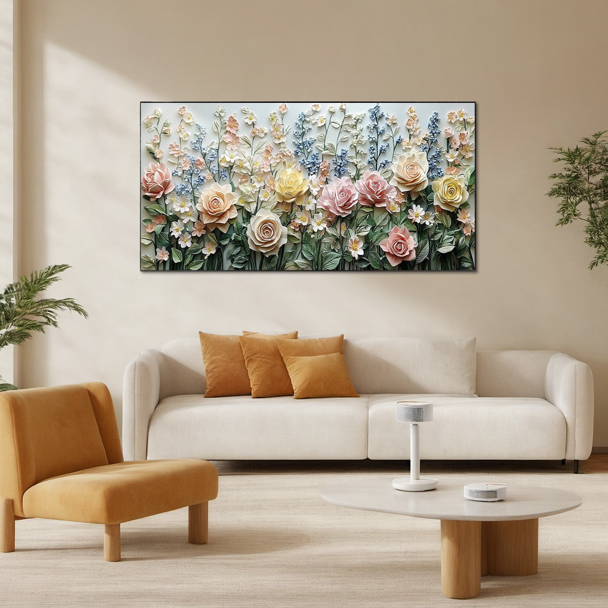 GARDEN RHAPSODY: Textured Floral Oil Painting