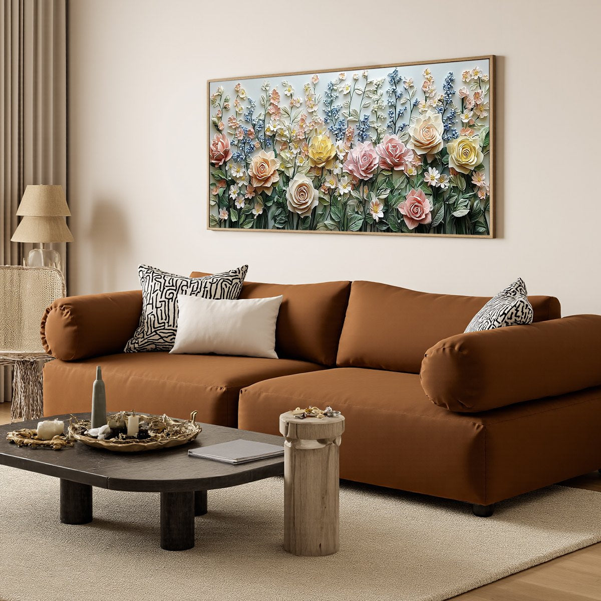 GARDEN RHAPSODY: Textured Floral Oil Painting