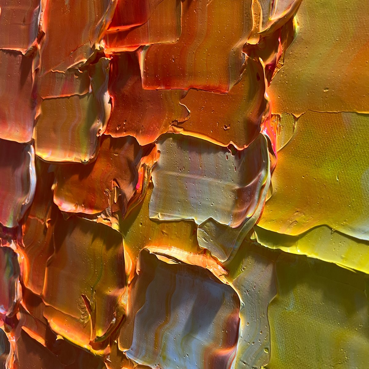 CHROMATIC FLOW: Textured Impasto Abstract Oil Painting