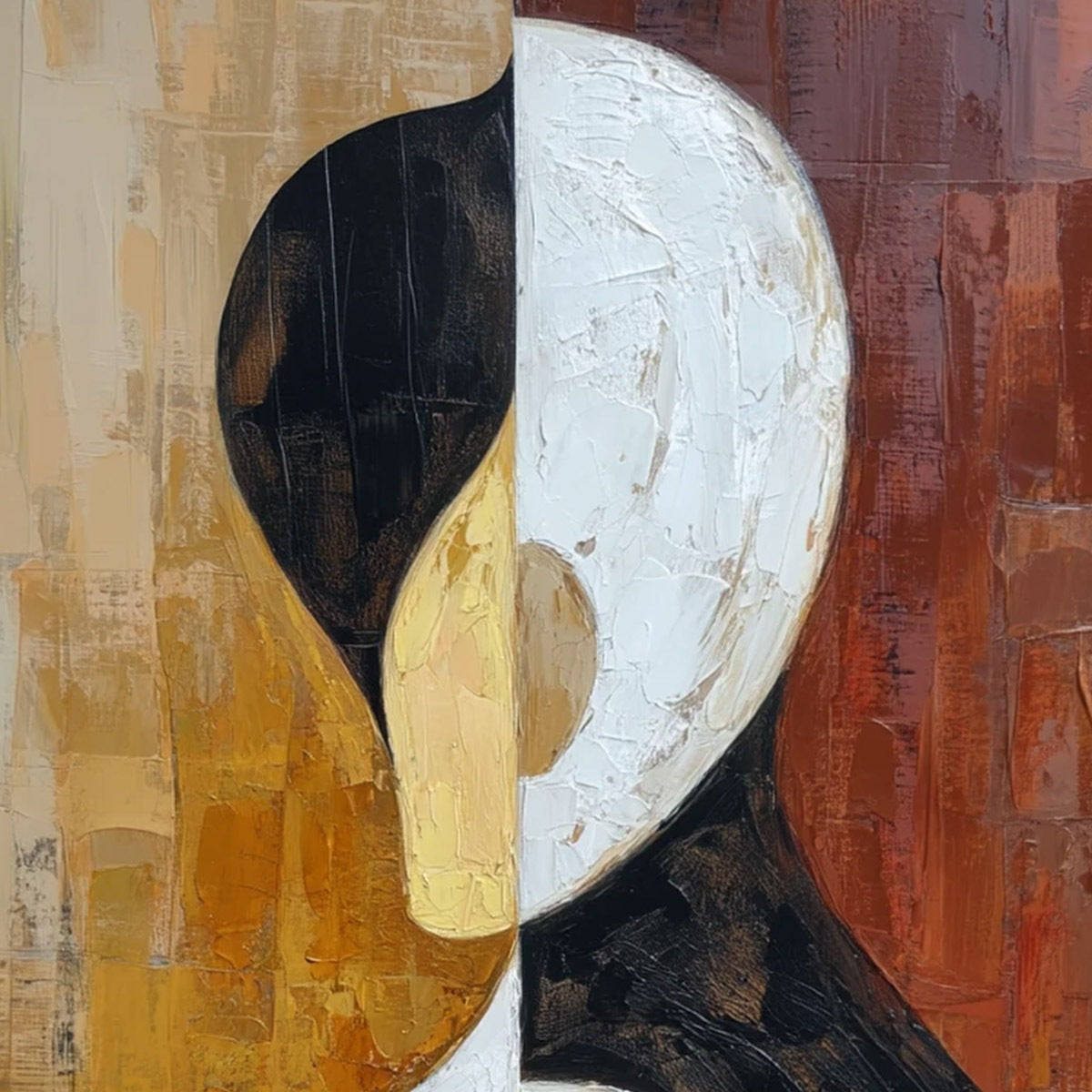 UNITY: Large Textured Abstract Figurative Wall Art