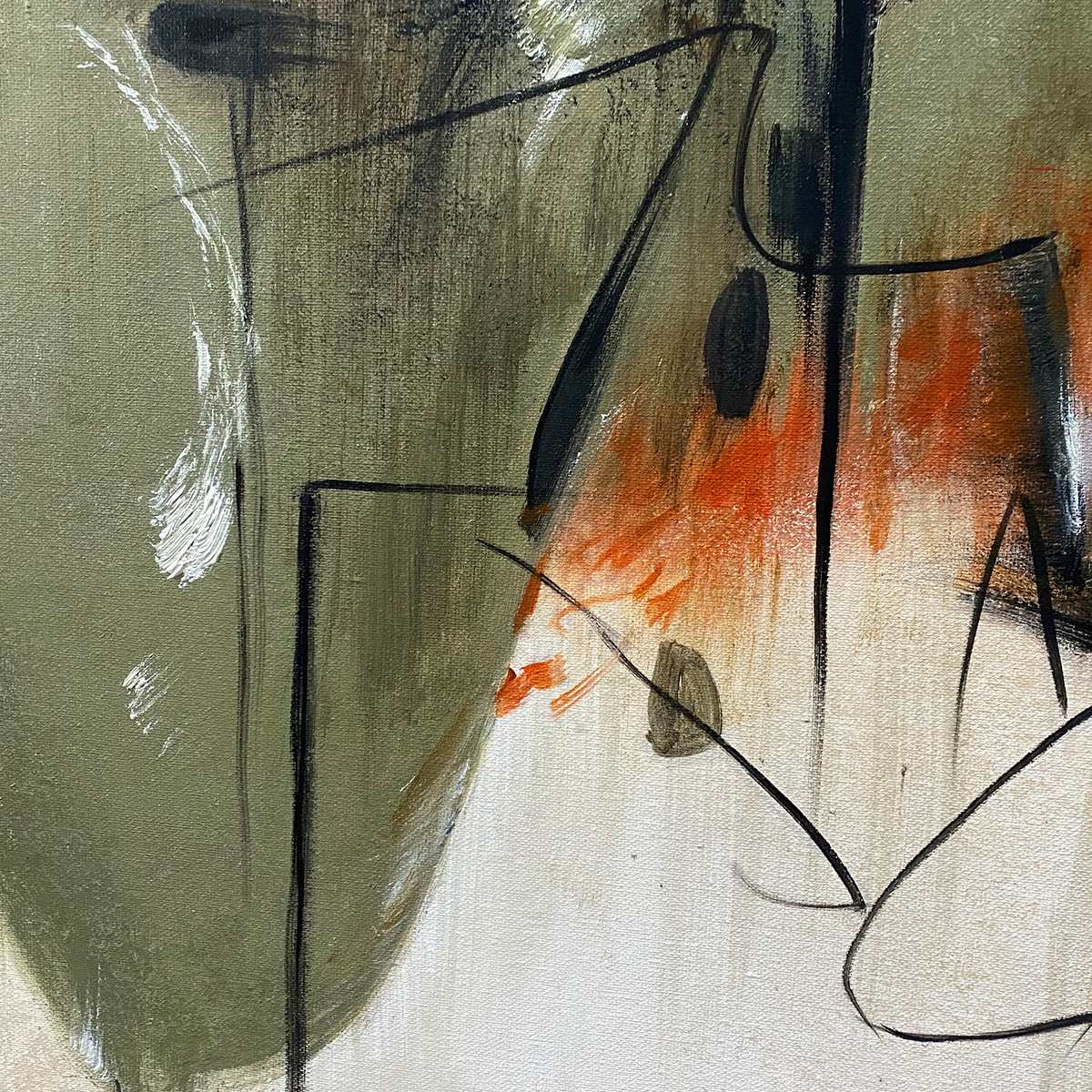 UNTITLED ABSTRACT: Minimalist Abstract Painting, Vertical Wall Art