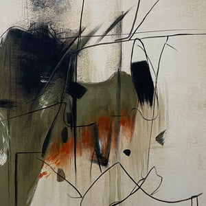UNTITLED ABSTRACT: Minimalist Abstract Painting, Vertical Wall Art