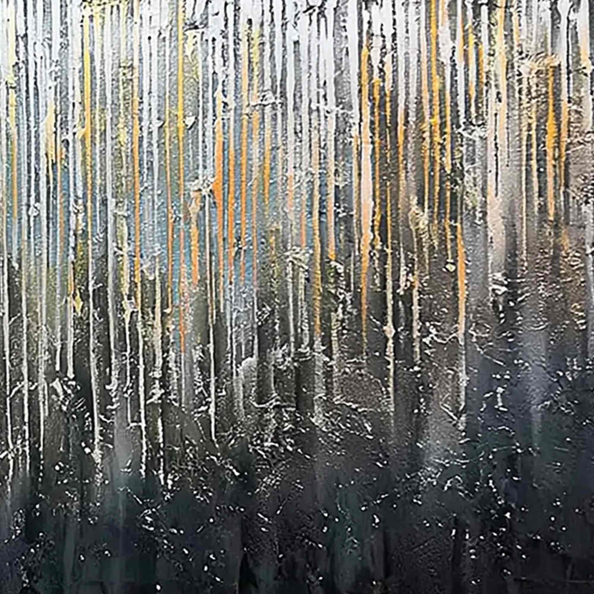 URBAN CASCADE: Large Textured Abstract Palette Knife Painting