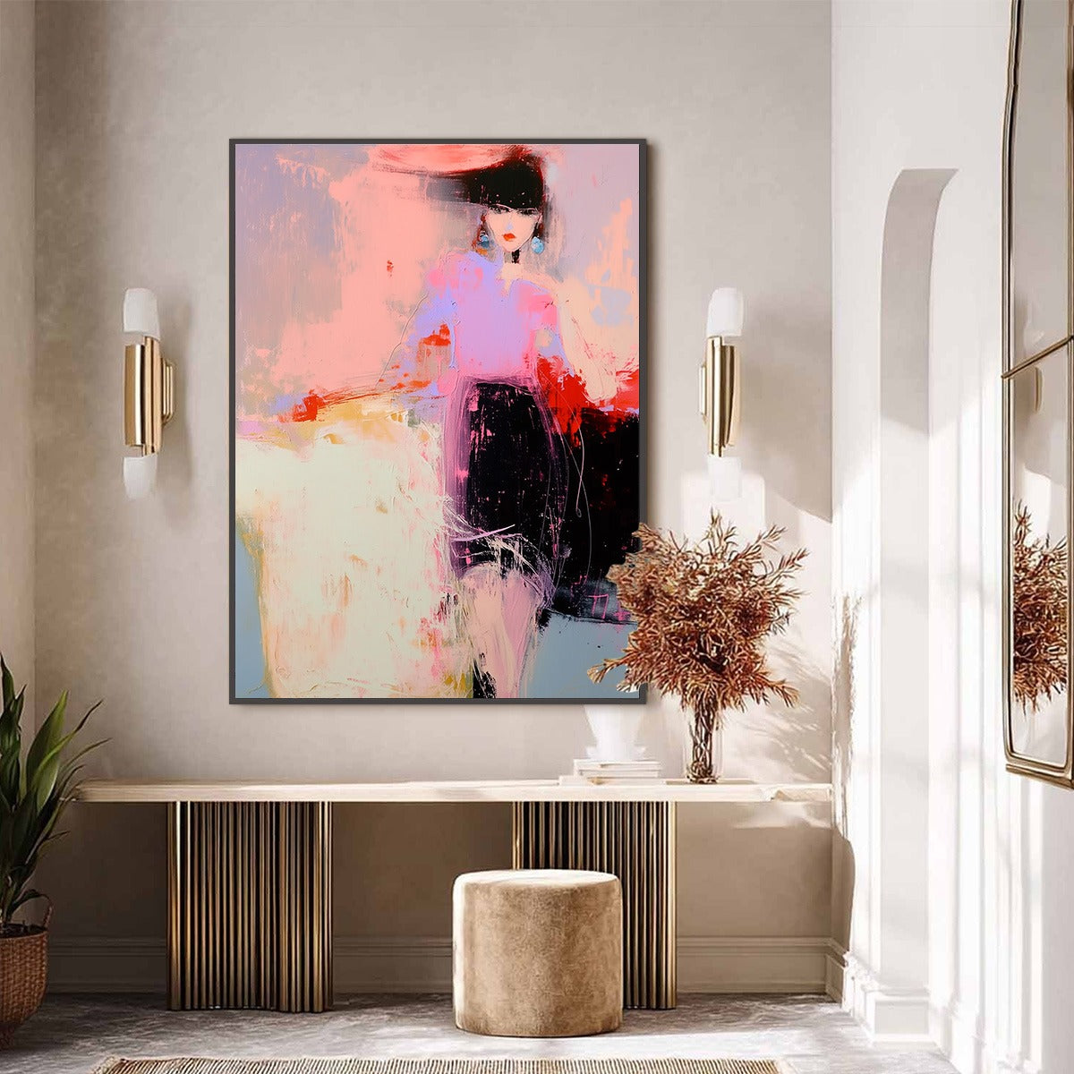 URBAN ENIGMA: Modern Abstract Figurative Portrait Painting