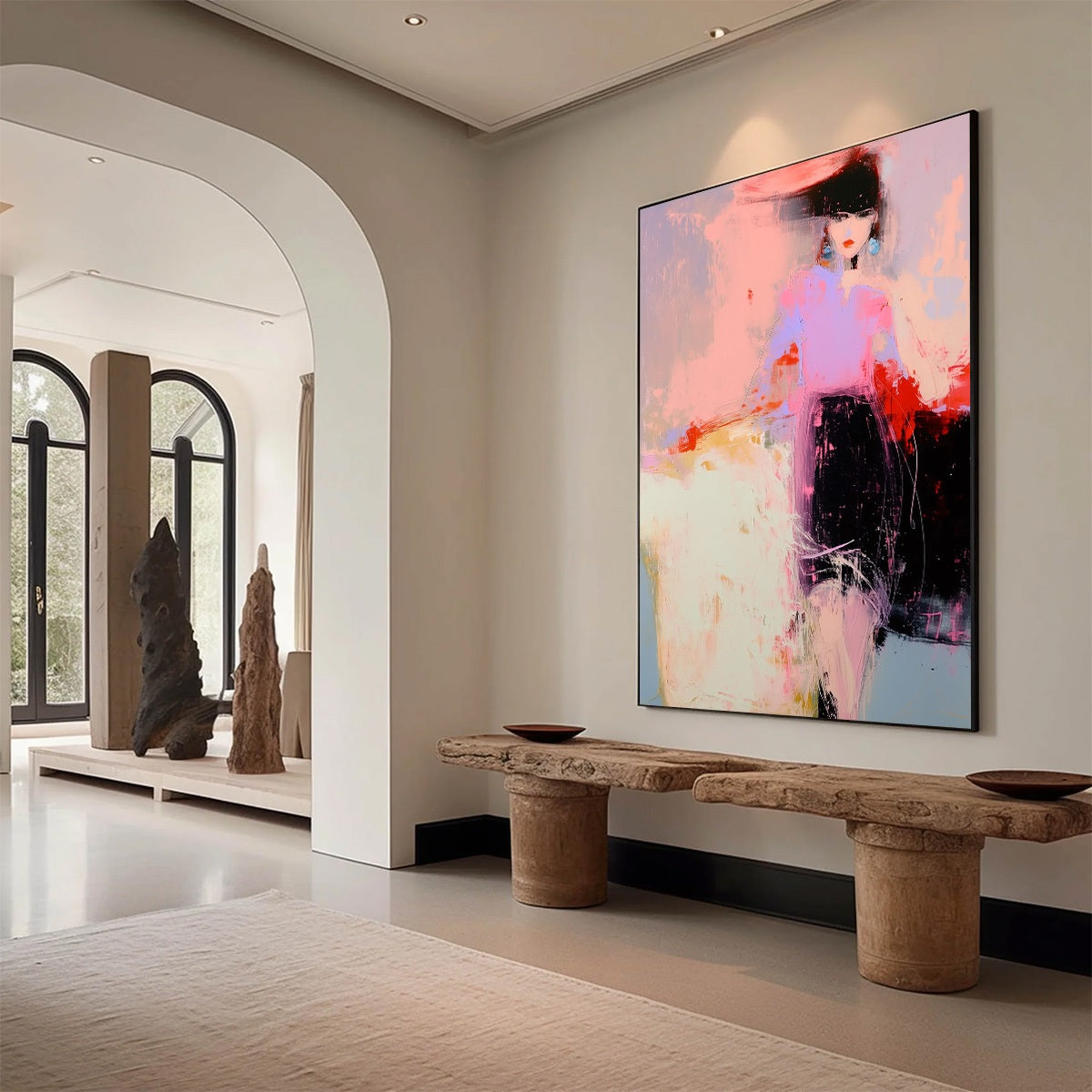 URBAN ENIGMA: Modern Abstract Figurative Portrait Painting