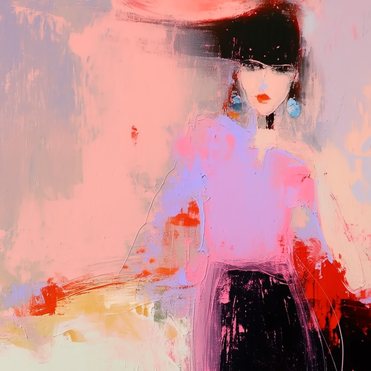 URBAN ENIGMA: Modern Abstract Figurative Portrait Painting
