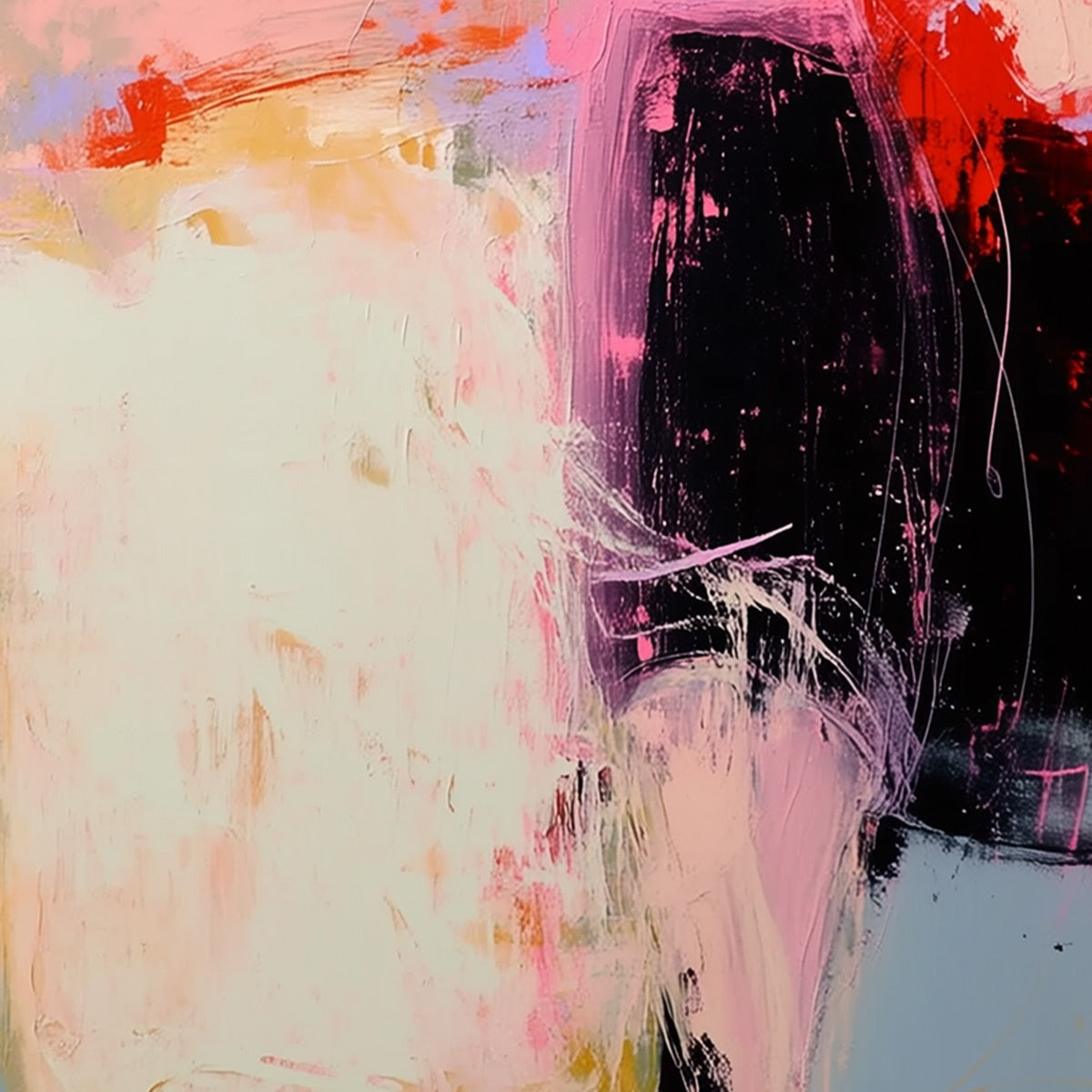 URBAN ENIGMA: Modern Abstract Figurative Portrait Painting