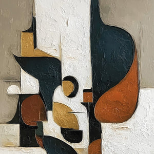 URBAN FRAGMENTS: Textured Vertical Abstract Painting for Modern Decor