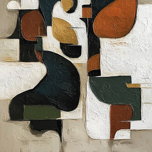URBAN FRAGMENTS: Textured Vertical Abstract Painting for Modern Decor