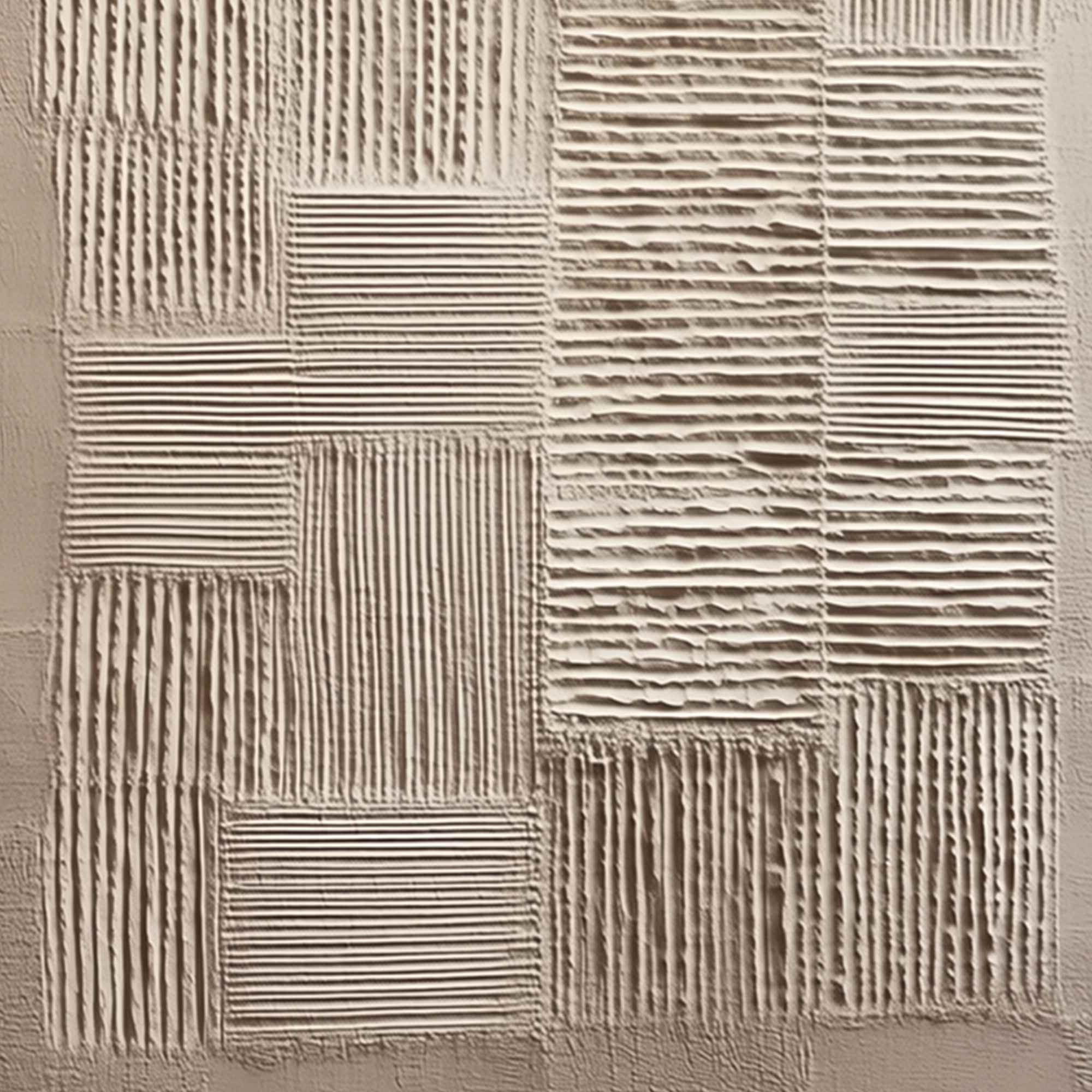 URBAN GRID: Textured Beige Minimalist Abstract Wabi Sabi Wall Art