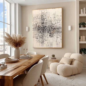 URBAN GRID: Textured Minimalist Abstract Painting for Modern Decor