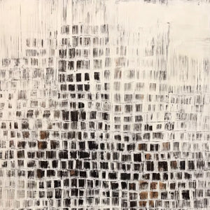 URBAN GRID: Textured Minimalist Abstract Painting for Modern Decor