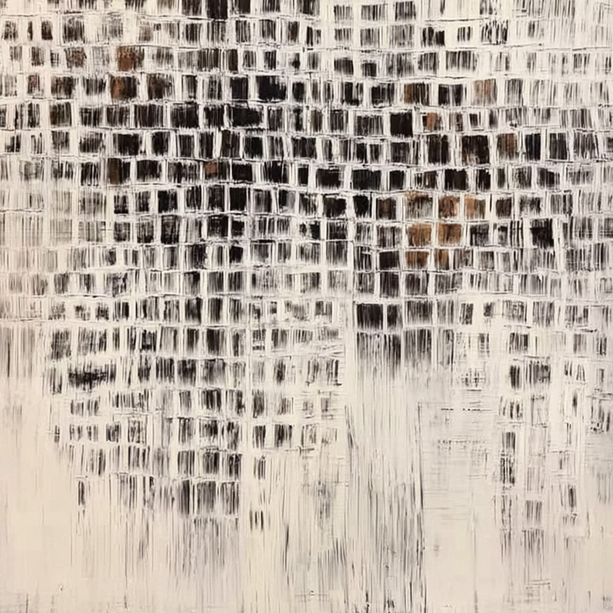 URBAN GRID: Textured Minimalist Abstract Painting for Modern Decor