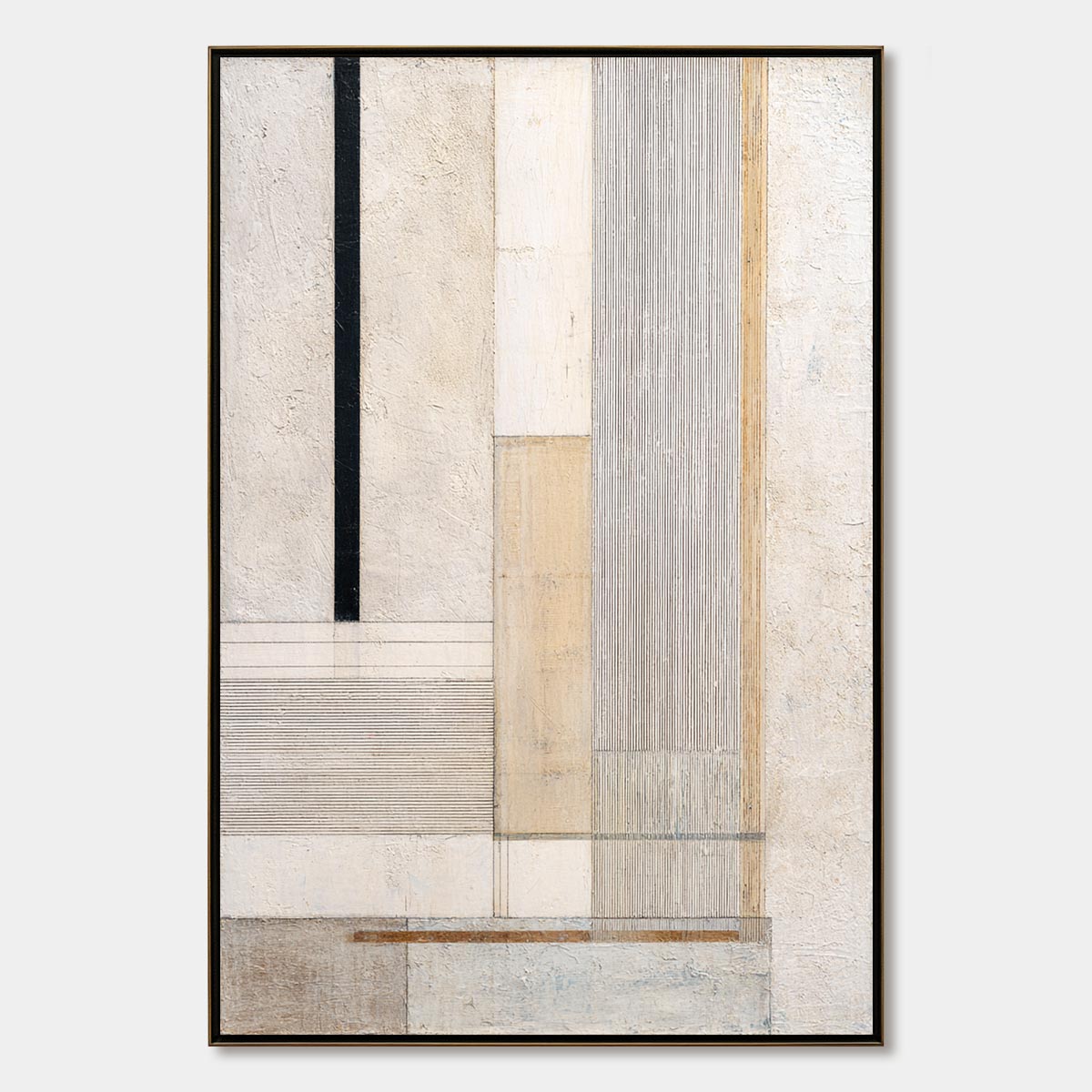 URBAN GRID: Textured Minimalist Architectural Abstract Painting