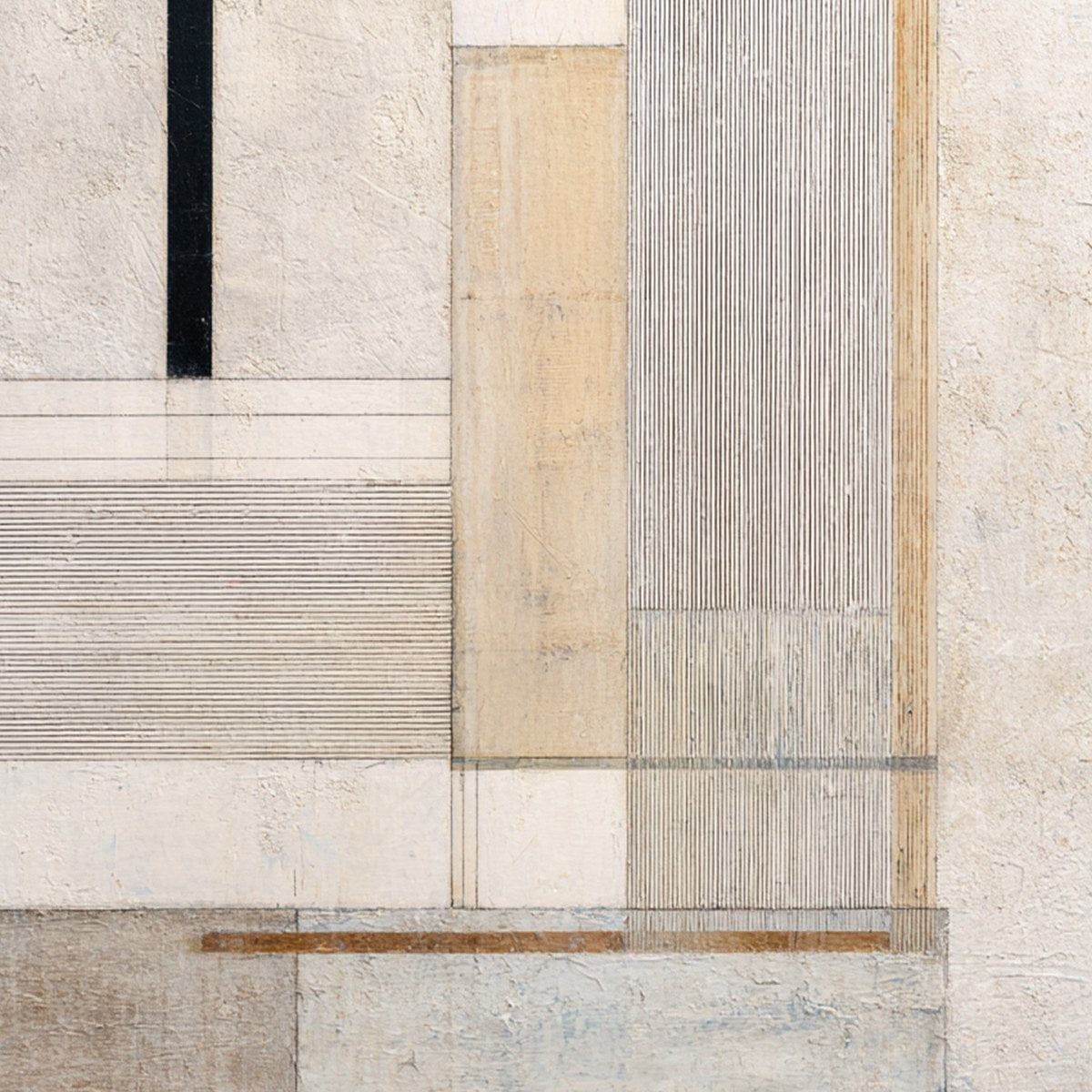 URBAN GRID: Textured Minimalist Architectural Abstract Painting