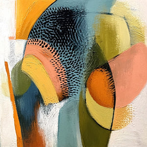 URBAN JUBILEE: Large Colorful Abstract Textured Oil Painting for Modern Decor