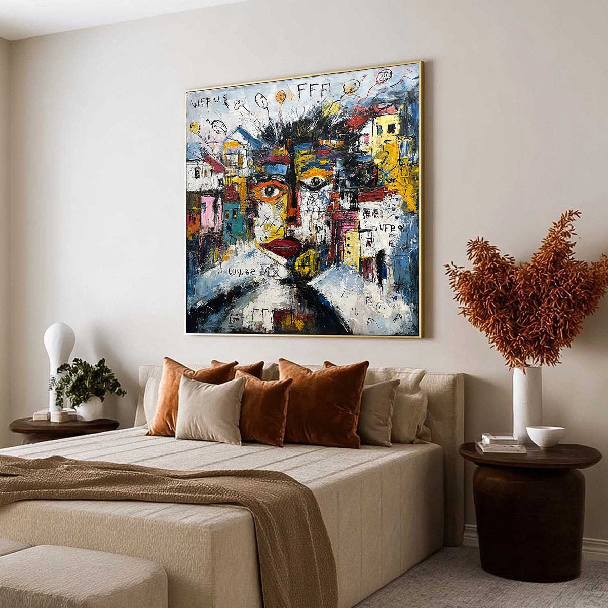 URBAN MINDSCAPE: Expressive Abstract Portrait Painting with Heavy Texture